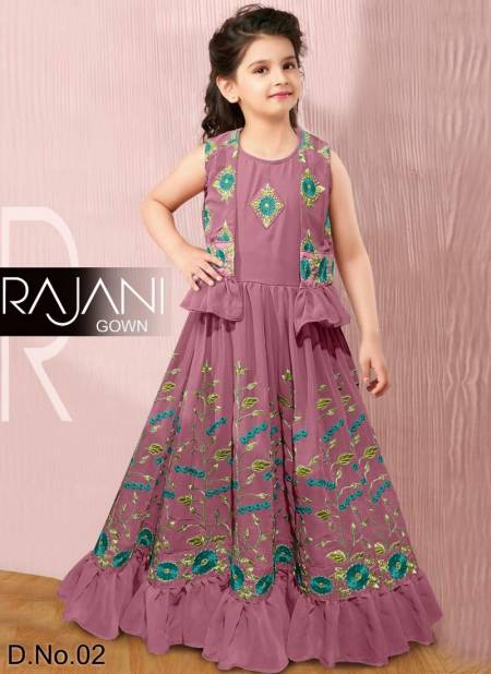Pink RAJANI Heavy Wedding Wear Designer Kids Gown And Koti Collection RAJANI 2